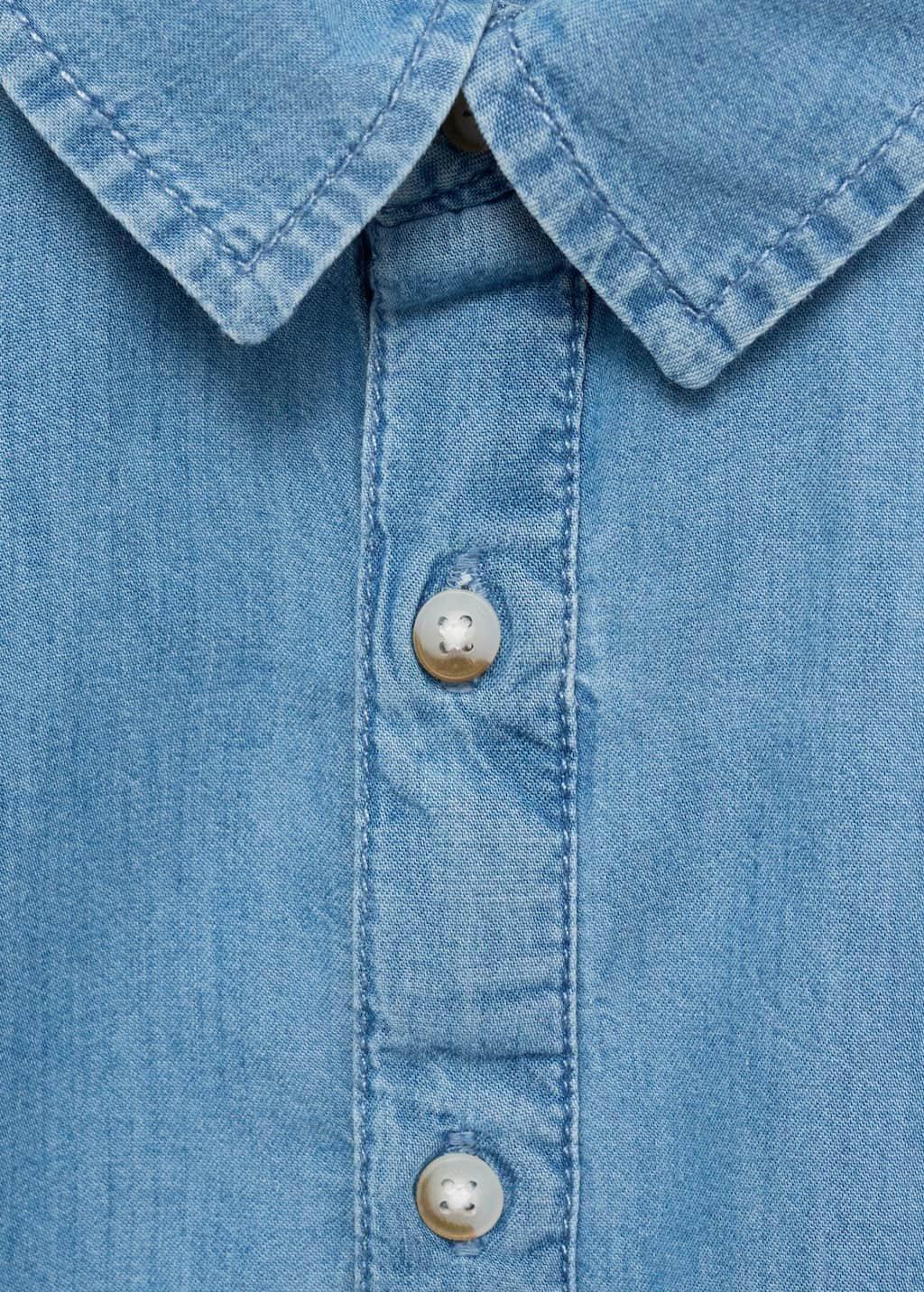 Blue Denim Shirt With Polo Collar, Kids Boy, , large image number 2
