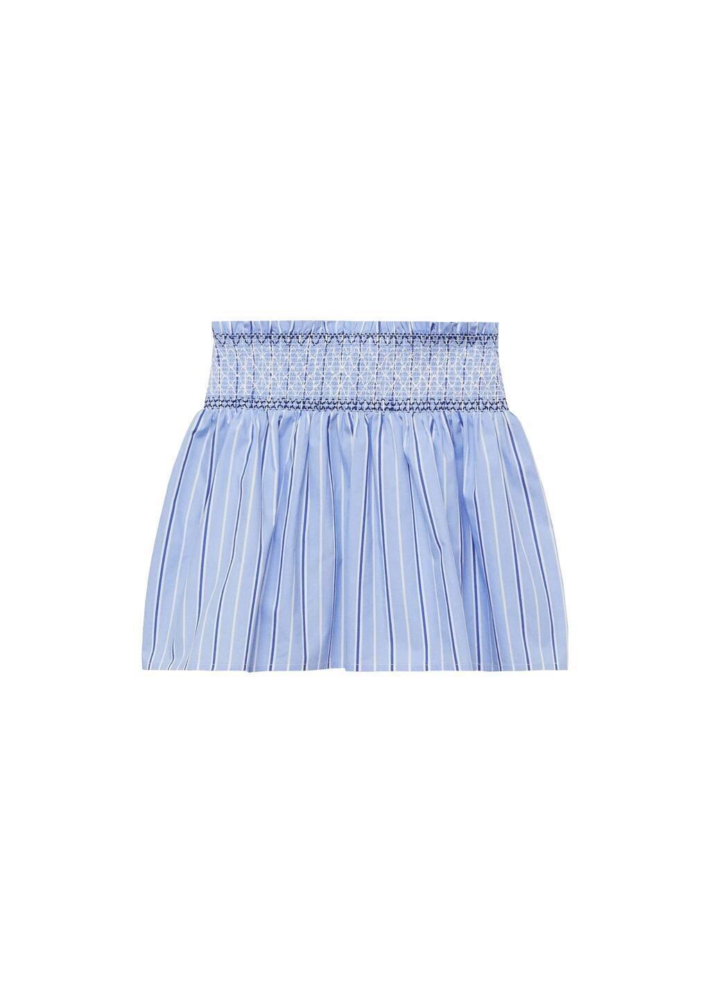 Blue Short Pleated Skirt, Kids Girl, , medium