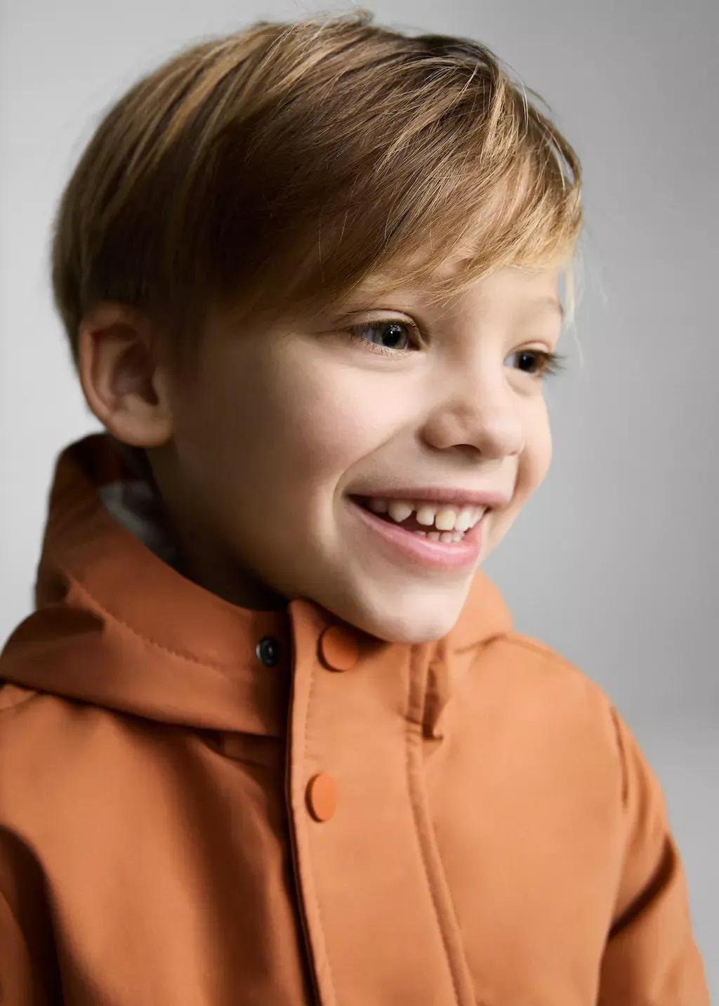 Brown Hooded Water-Repellent Parka, Baby Boy, , large image number 1