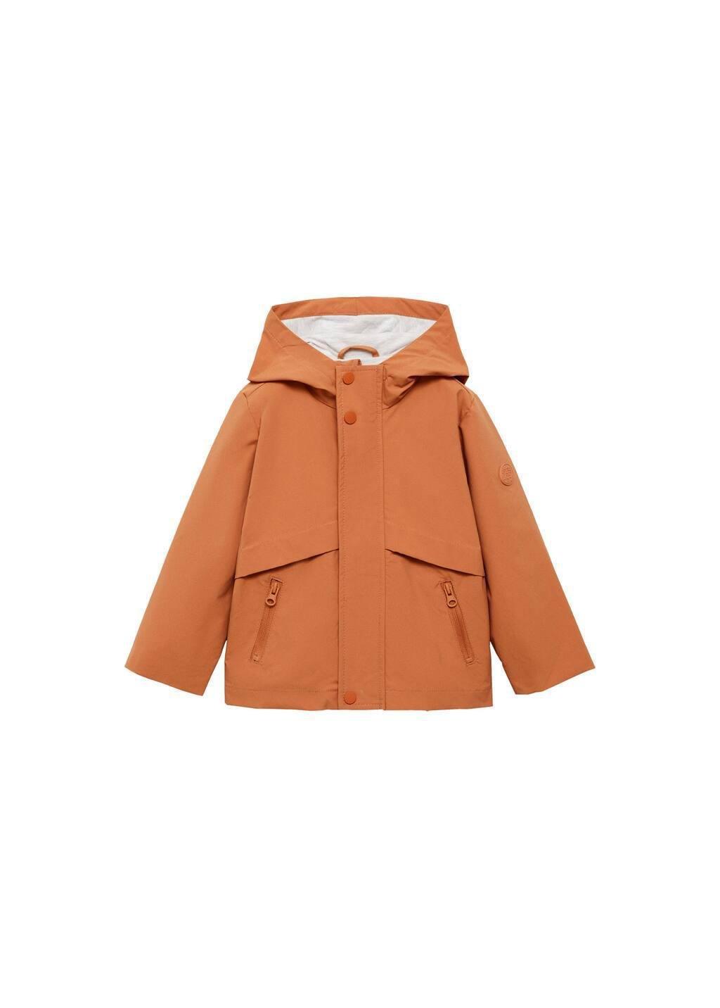 Brown Hooded Water-Repellent Parka, Baby Boy, , large image number 3