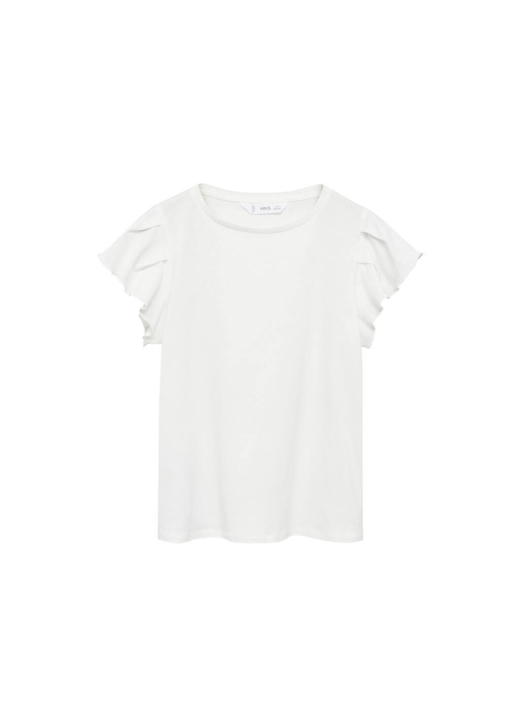 White Ruffle Regular Shirt, Kids Girls, , large image number 3