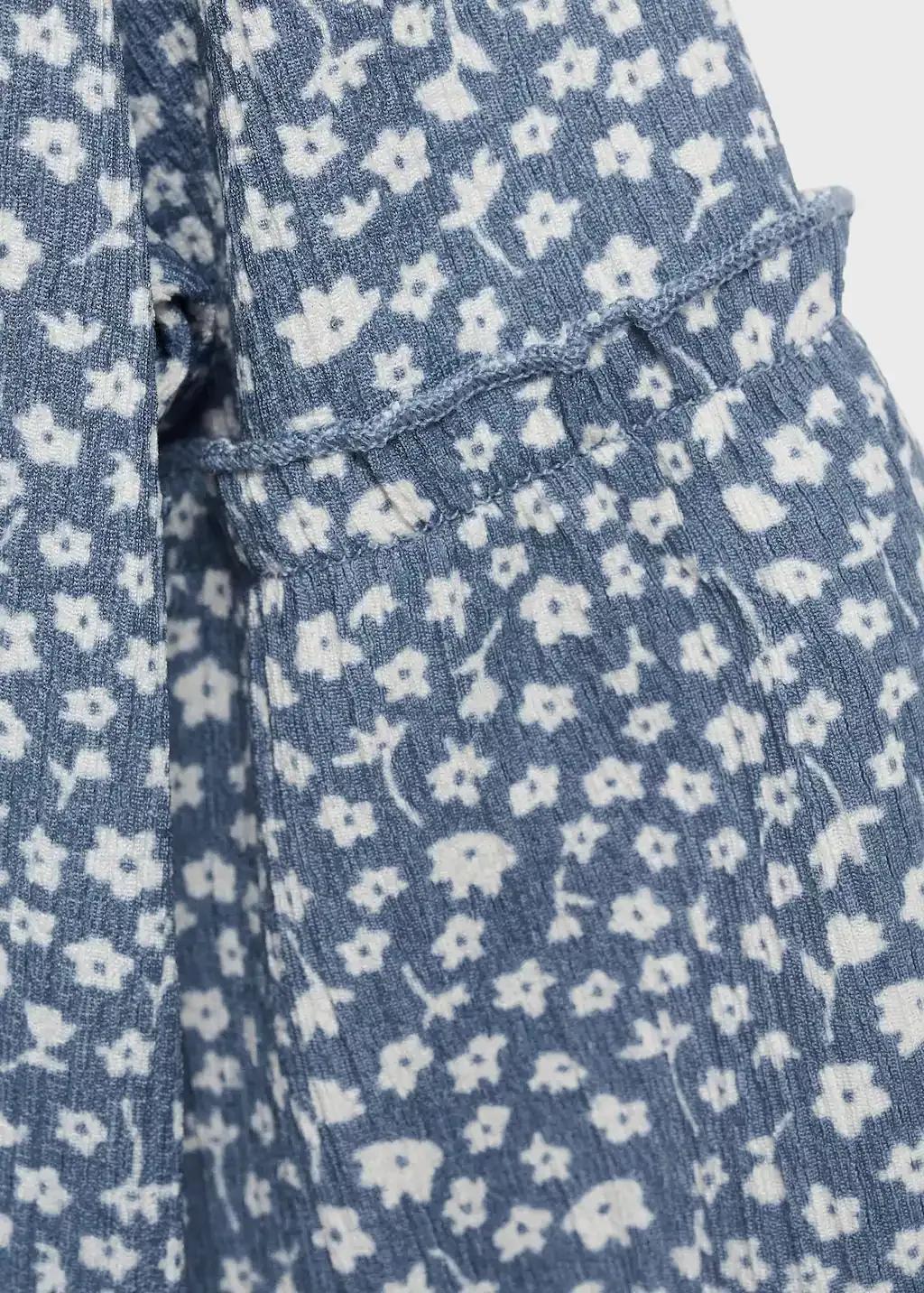Blue Floral Long Sleeve T-Shirt, Baby Girl, , large image number 2