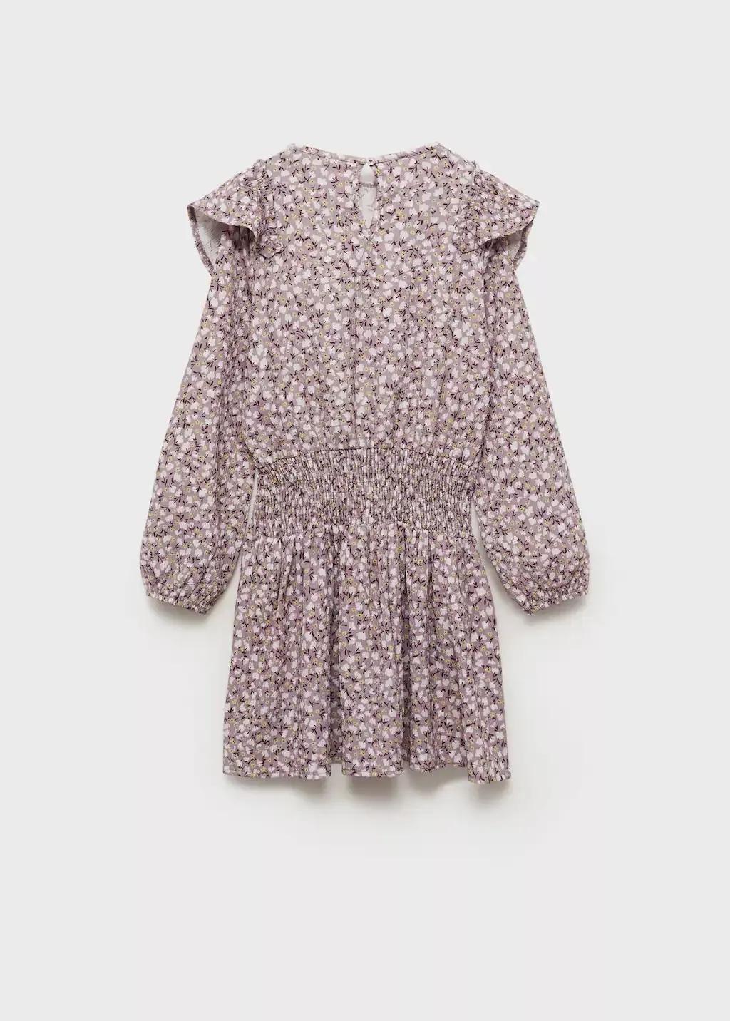 Purple Lt Pastel Ruffled Flowers Dress, Kids Girl, , large image number 1