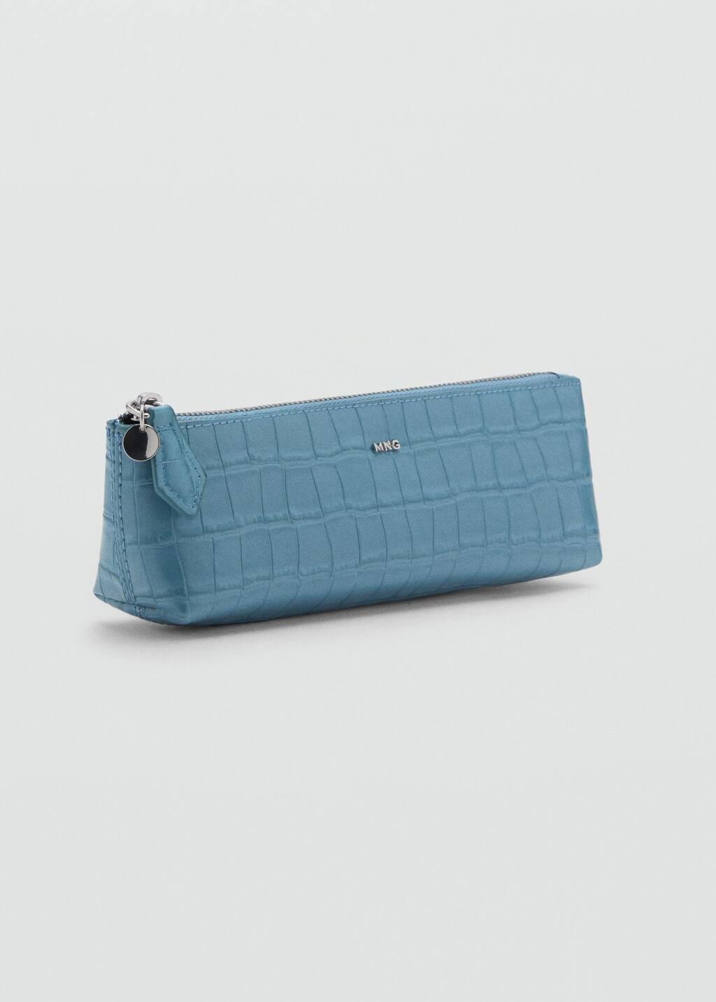 Blue Coco Leather-Effect Case, Medium Blue, large image number 0