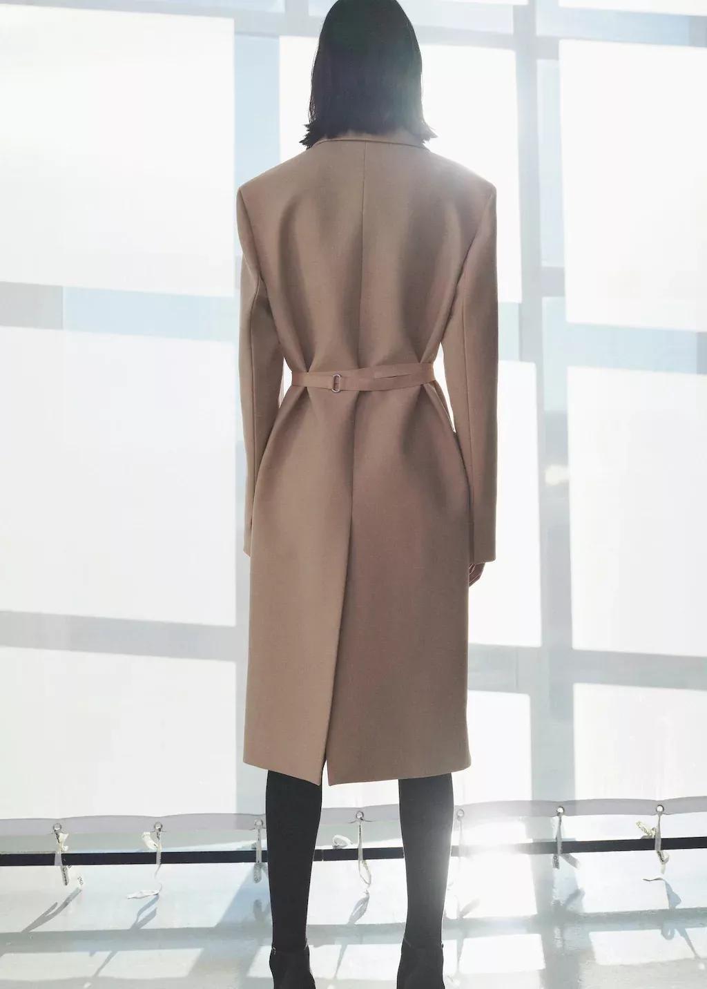 Pink Woollen Overcoat, , large image number 7