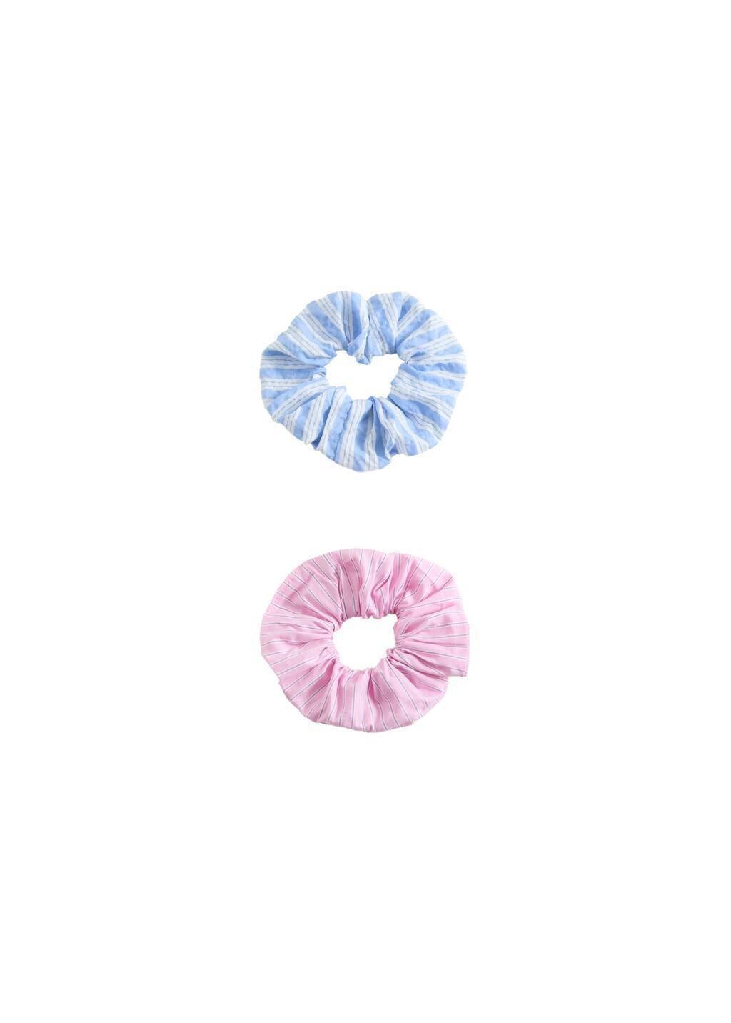 Pack Of 2 Scrunchies, Kids Girls, Light-Pastel Blue, large image number 1
