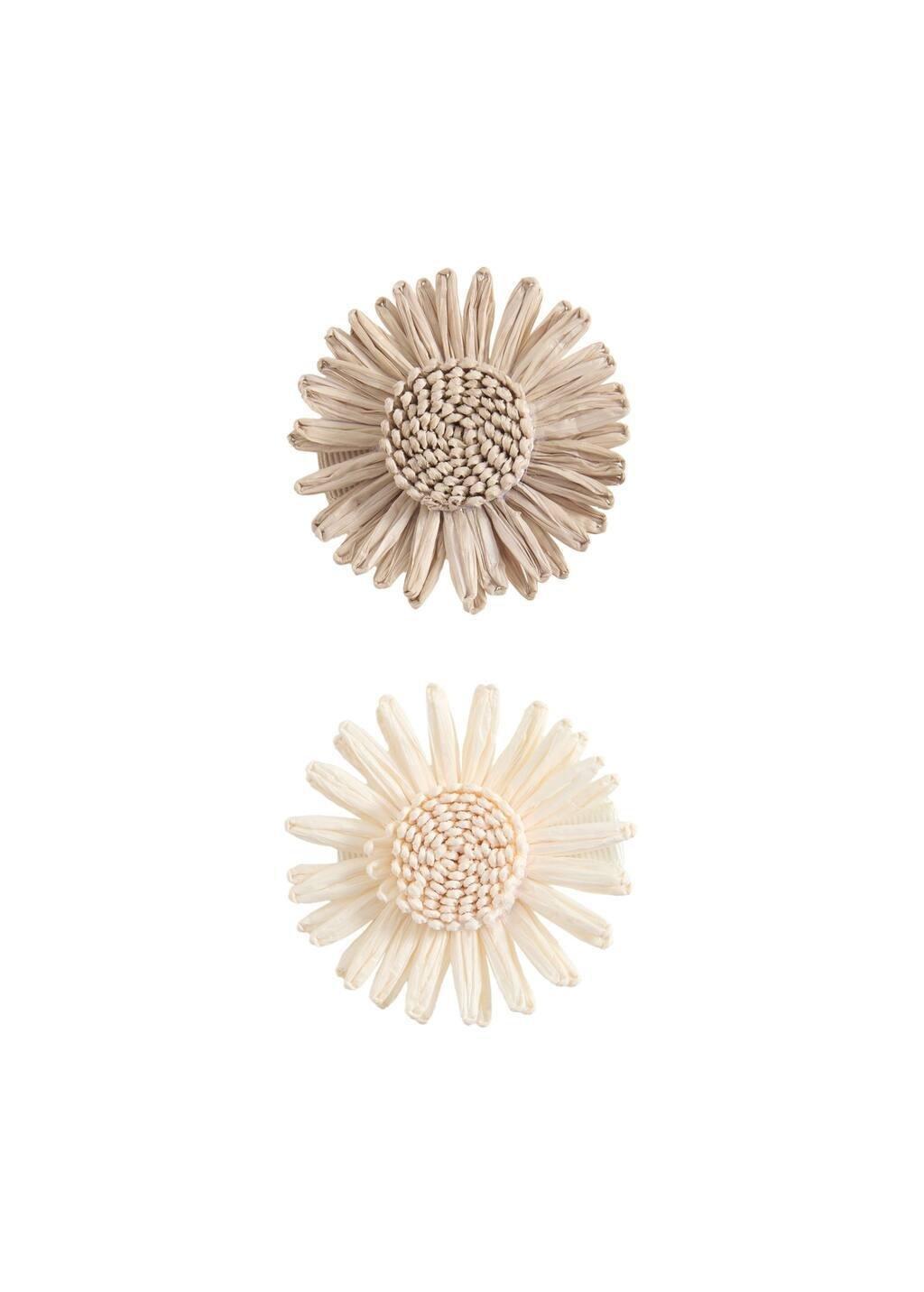 Pack Of 2 Fur-Effect Hair Clips, Kids Girls, Light Pastel Brown, large image number 3