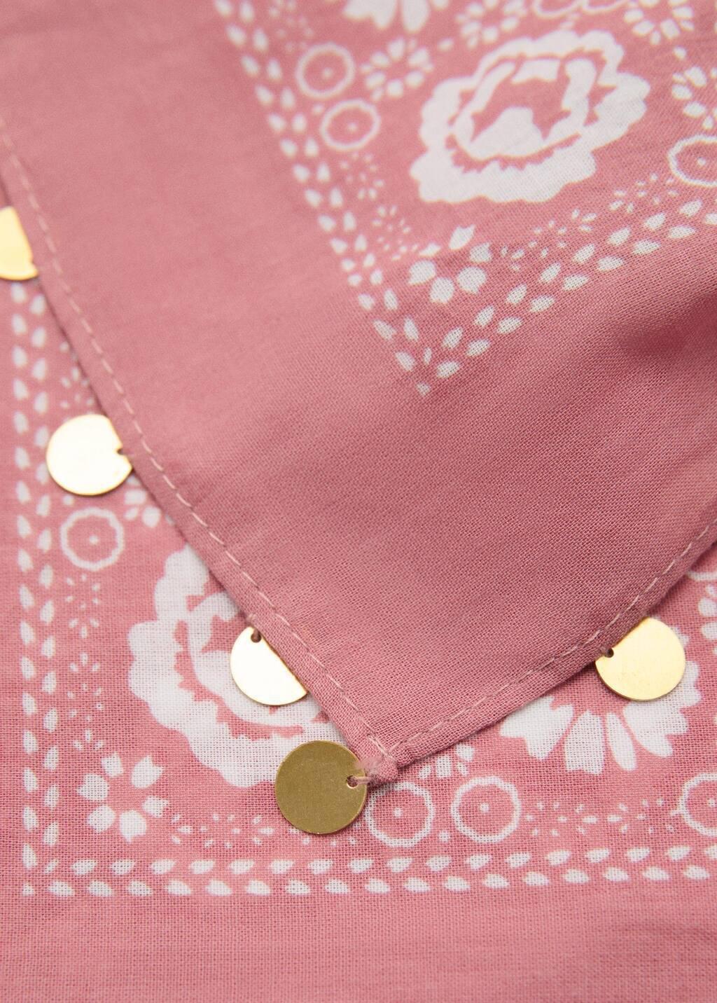 Pink Lt Pastel Check Printed Scarf, Kids Girl, Light-Pastel Pink, large image number 1