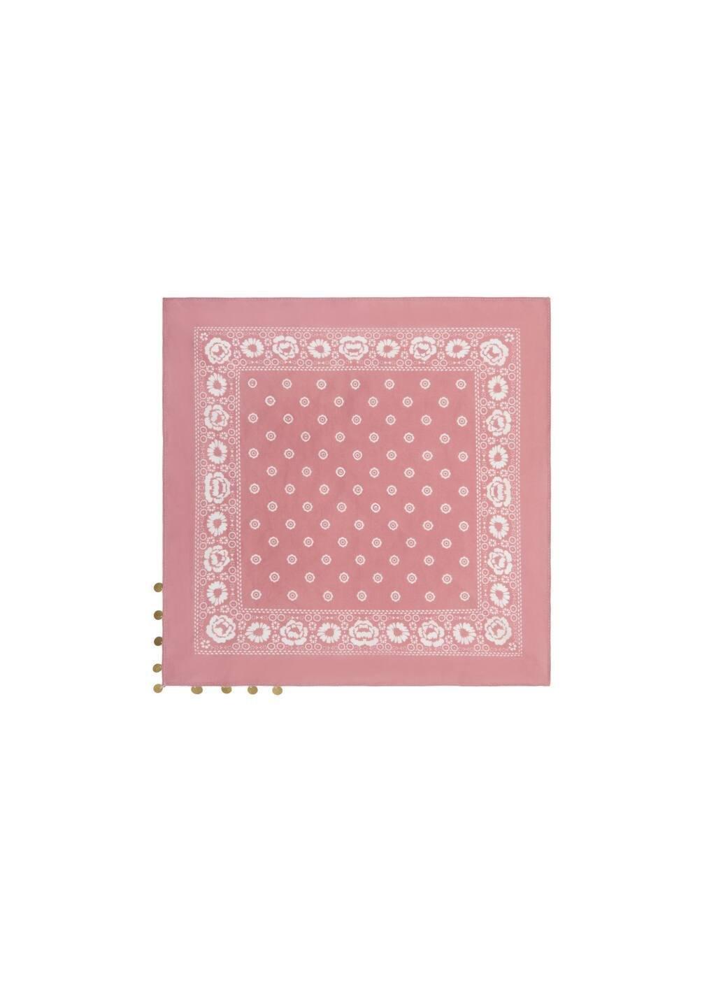 Pink Lt Pastel Check Printed Scarf, Kids Girl, Light-Pastel Pink, large image number 3