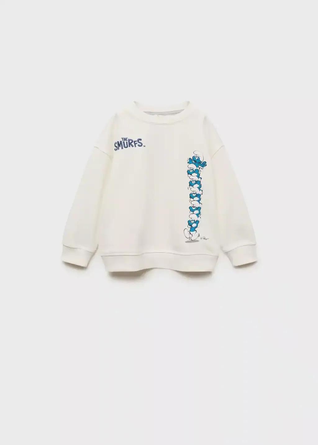 White Smurfs Sweatshirt, Baby Boy, , medium