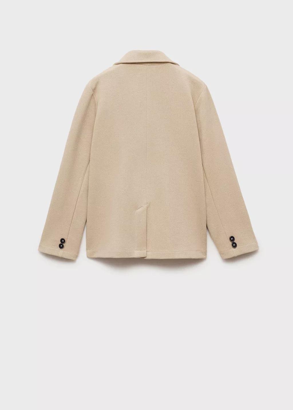 Brown Lt Pastel Cotton-Blend Piqu� Blazer, Kids Boy, , large image number 1