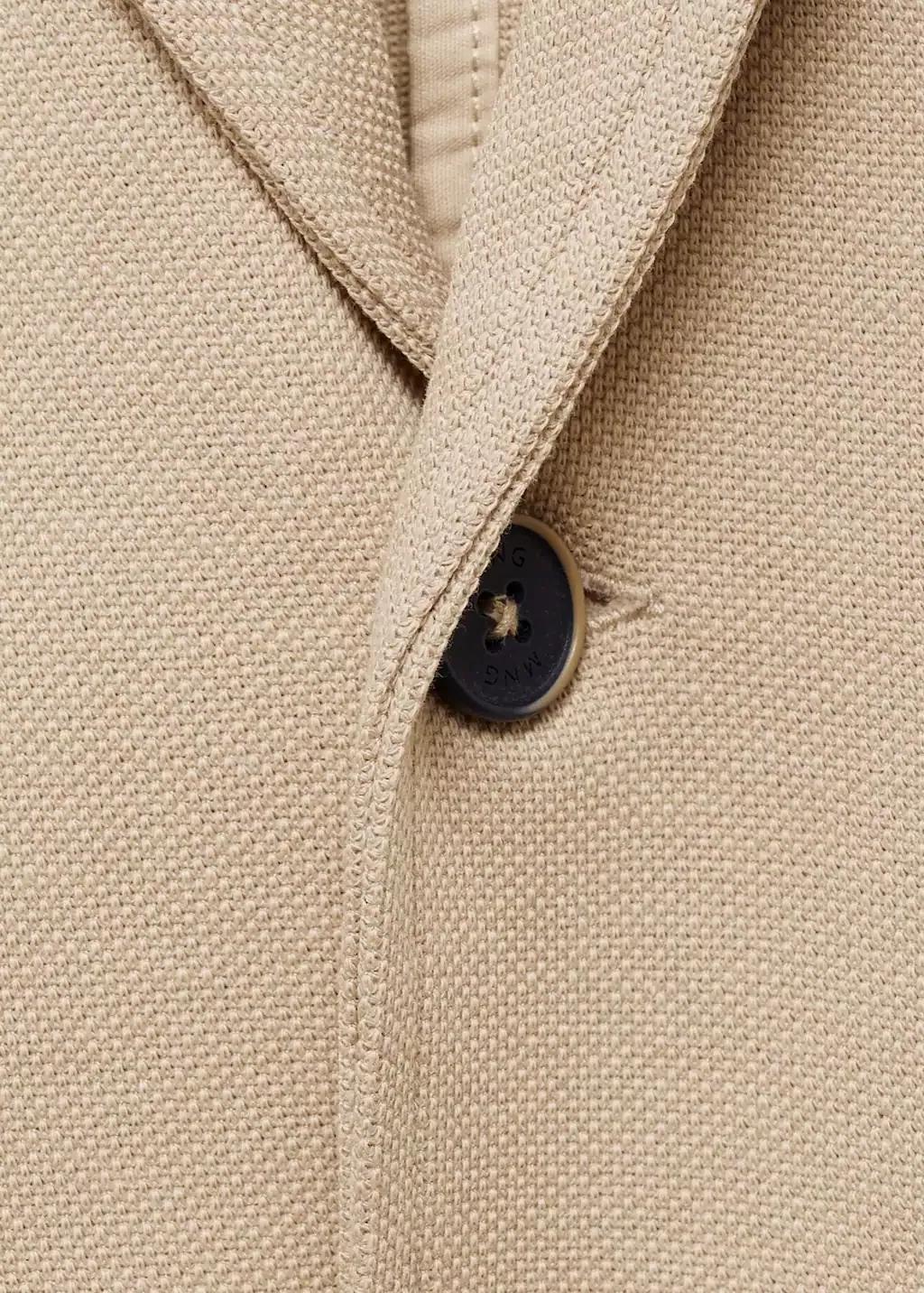 Brown Lt Pastel Cotton-Blend Piqu� Blazer, Kids Boy, , large image number 2