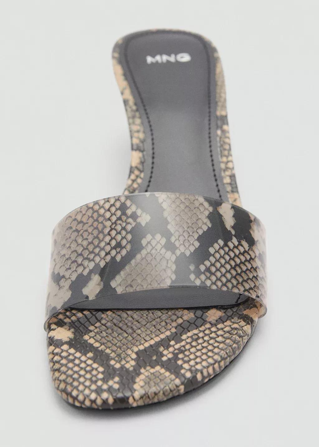 Beige Animal Print Strap Sandal, , large image number 2
