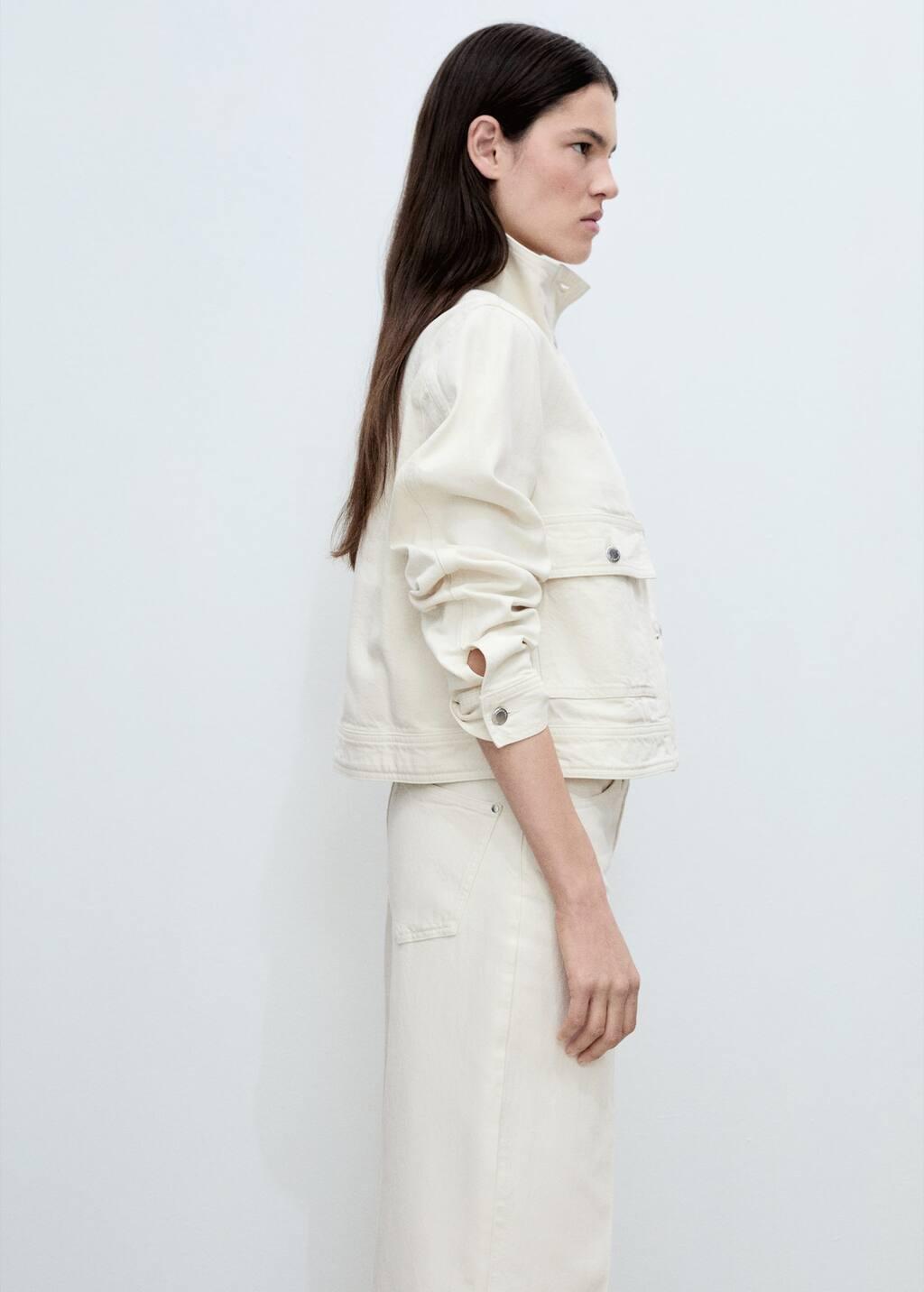 White Wide-Leg Long Jeans, , large image number 2
