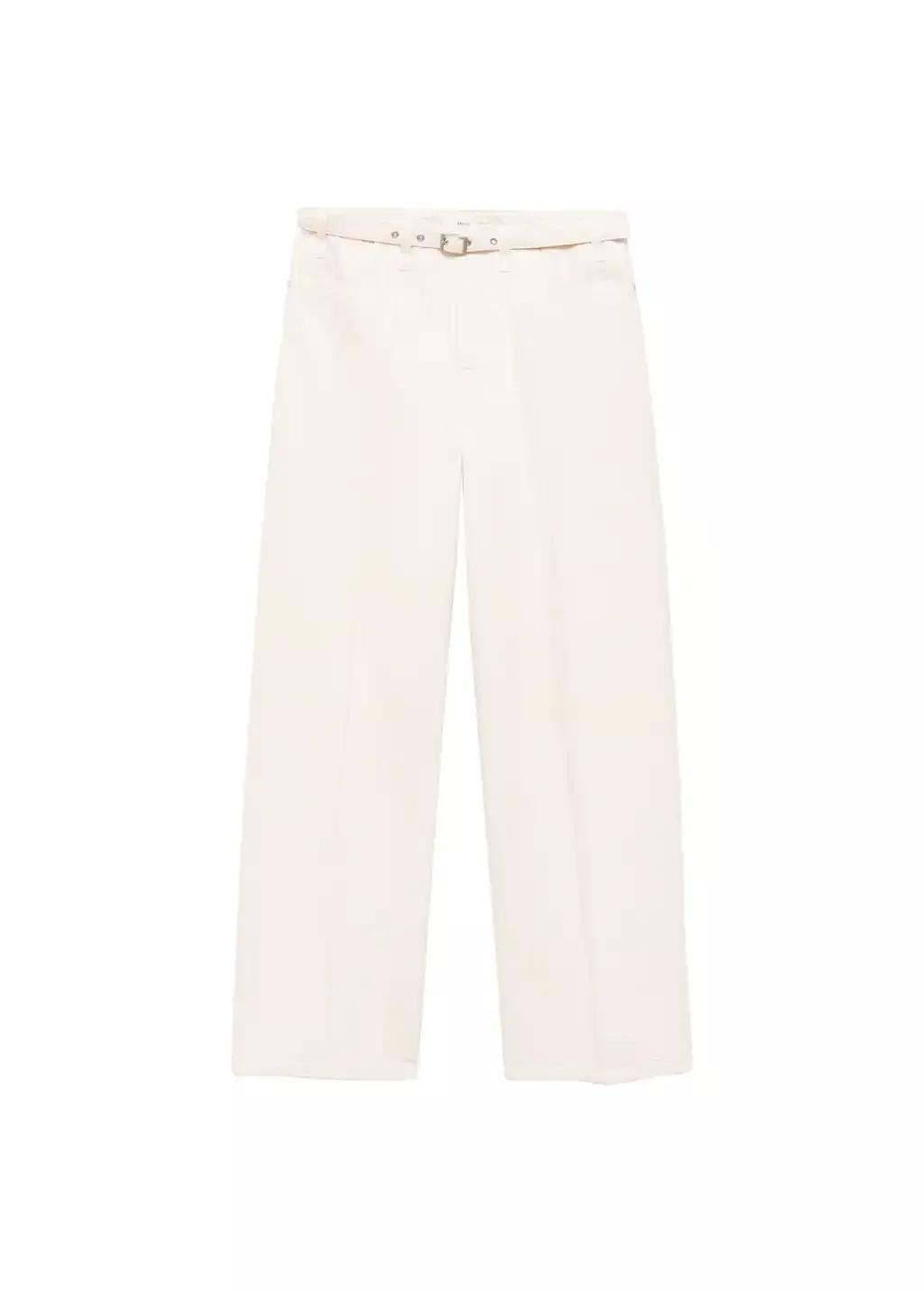 White Wide-Leg Long Jeans, , large image number 3