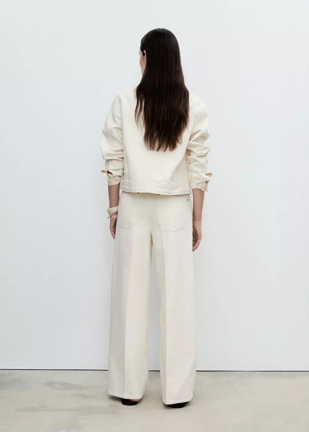White Wide-Leg Long Jeans, , large image number 6