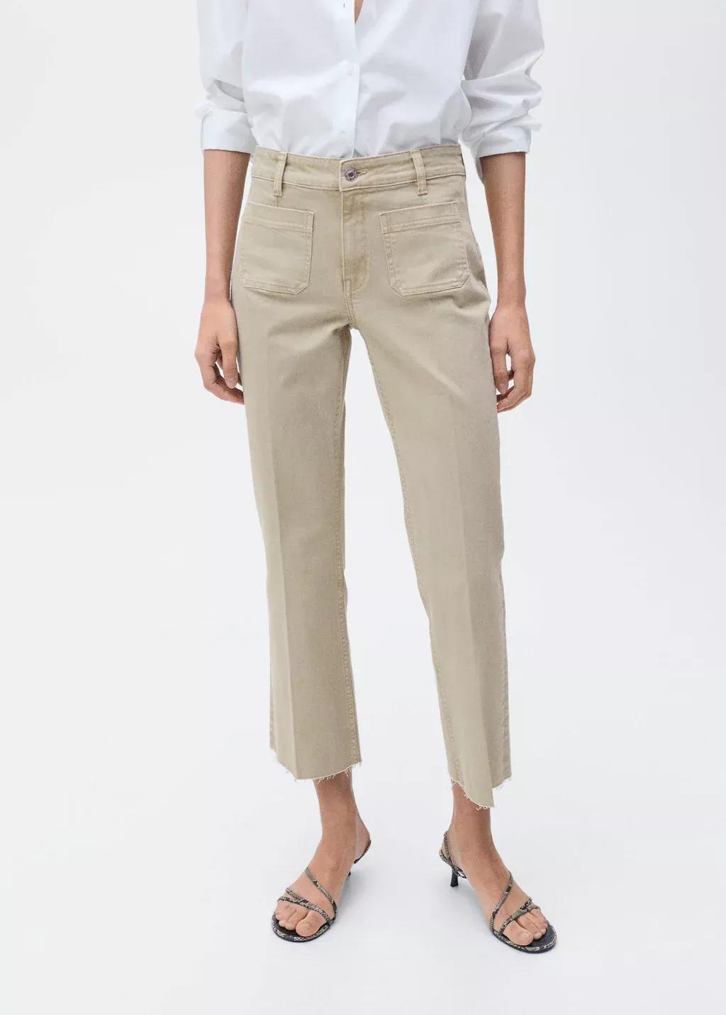 Flared Cropped Jeans, , medium