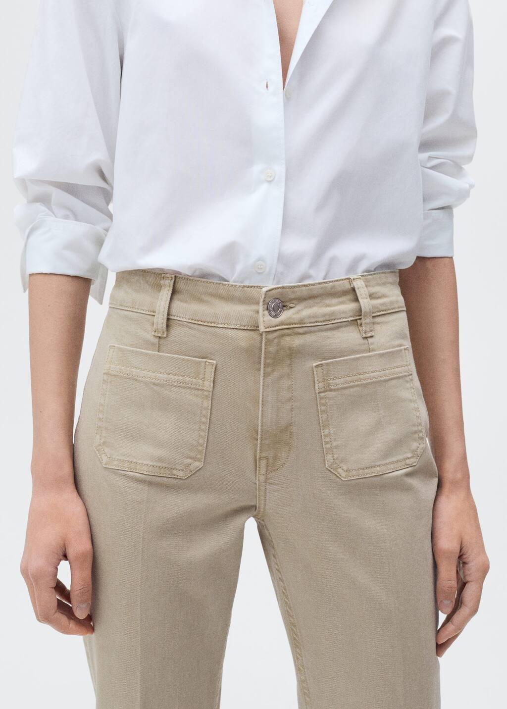 Flared Cropped Jeans, , large image number 2