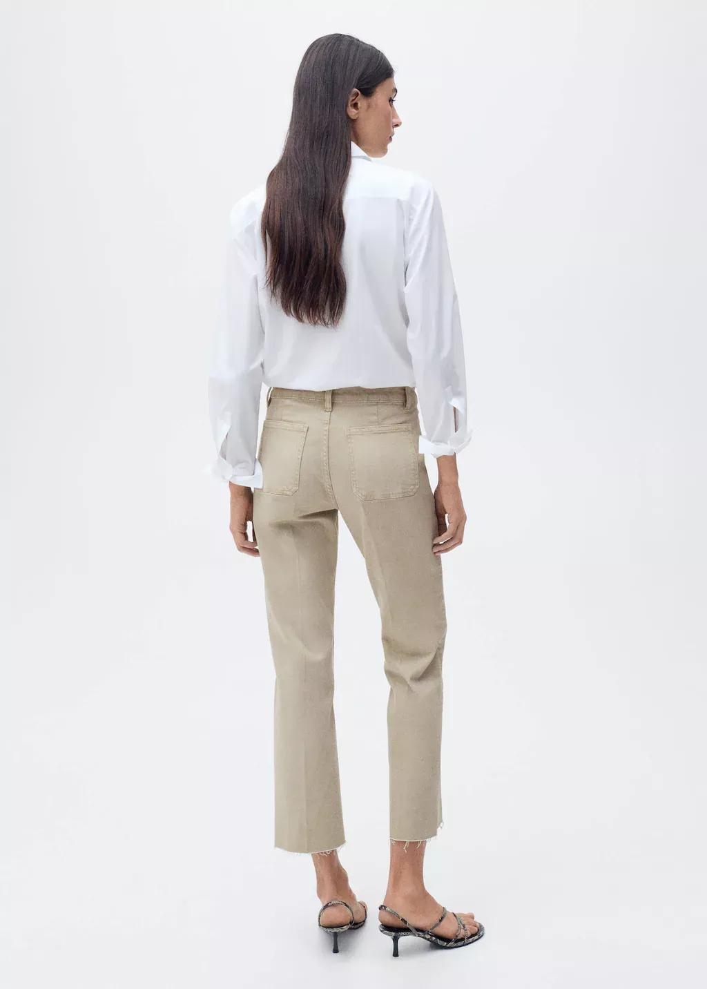 Flared Cropped Jeans, , large image number 5