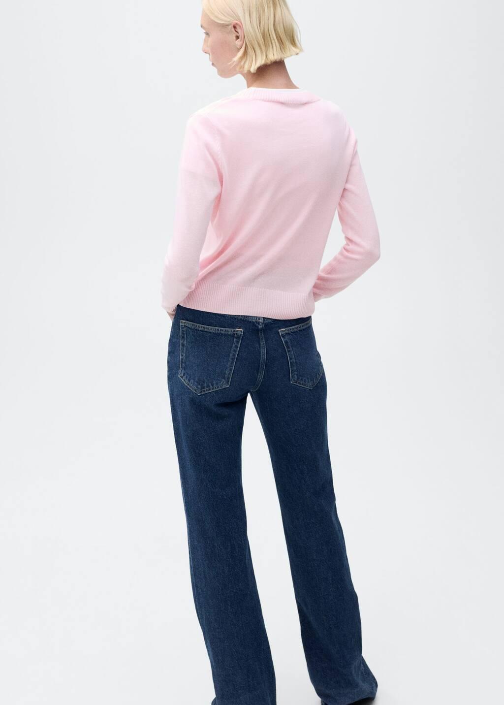 Pink Linen Blend Knitted Sweater, , large image number 5