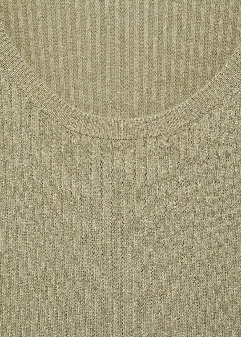 Khaki Rib-Knit Midi-Dress, , large image number 2