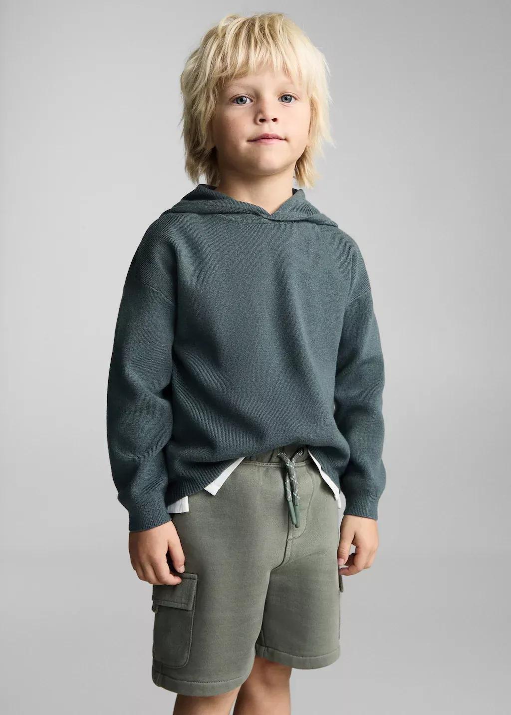 Khaki Cargo Bermuda Shorts, Baby Boy, , large image number 1