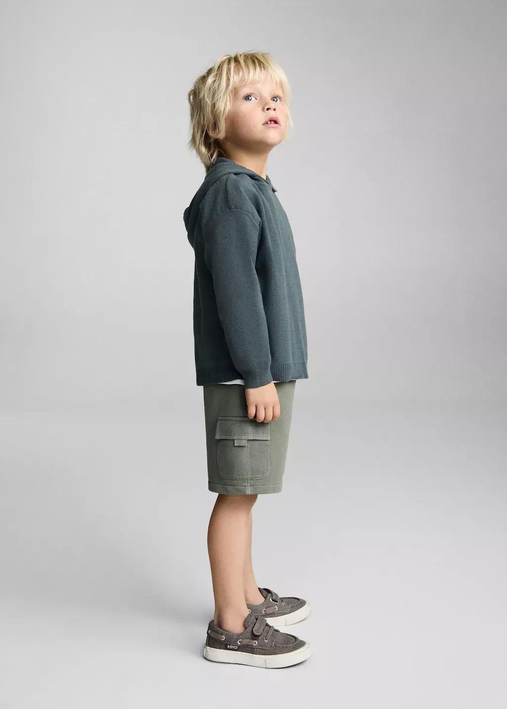Khaki Cargo Bermuda Shorts, Baby Boy, , large image number 3