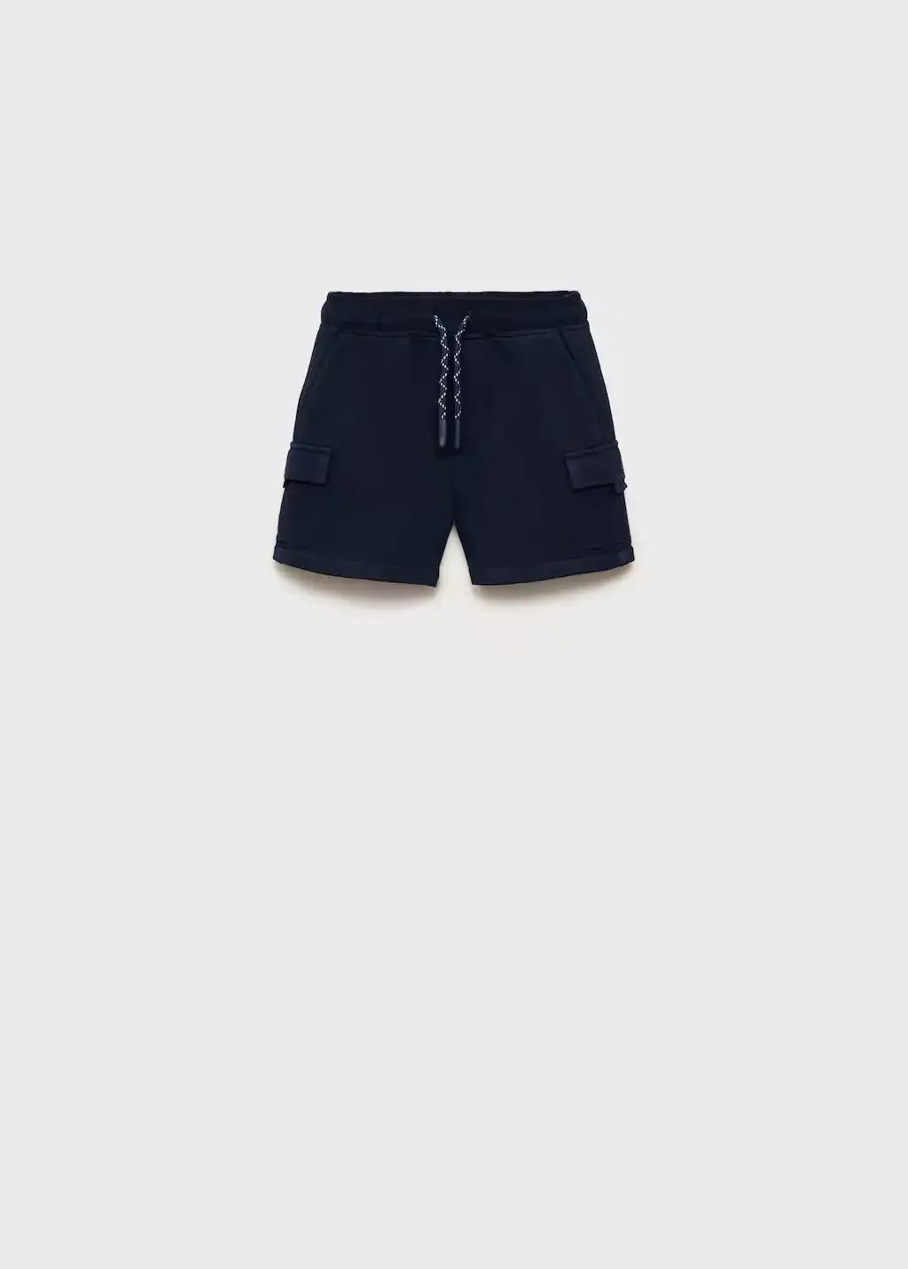 Navy Cargo Bermuda Shorts, Baby Boy, , large image number 0
