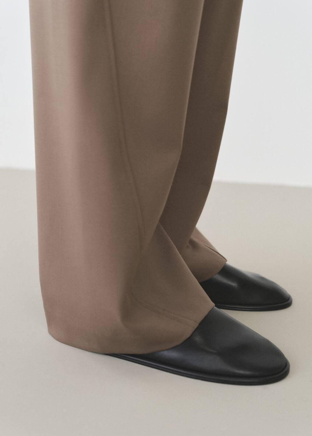Brown Belt Straight-Fit Trousers, , large image number 4