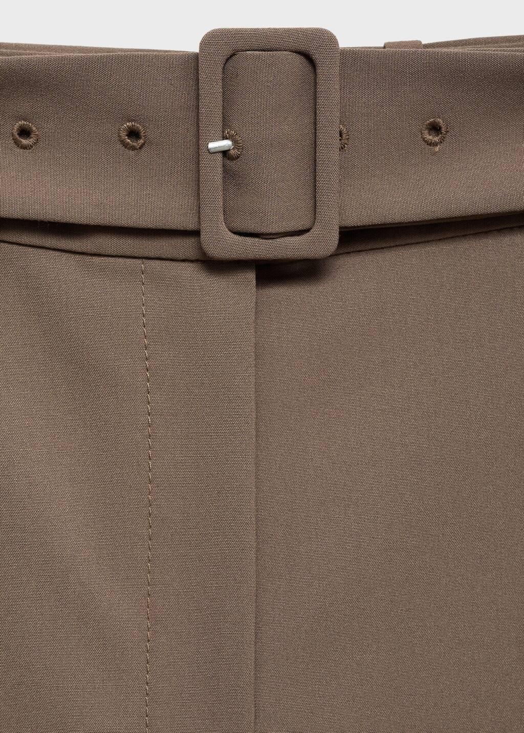 Brown Belt Straight-Fit Trousers, , large image number 5