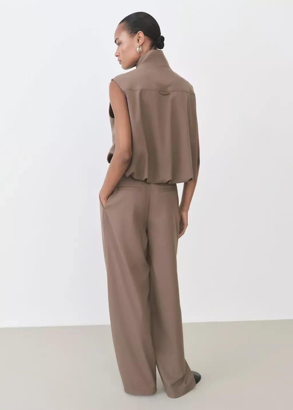 Brown Belt Straight-Fit Trousers, , large image number 6