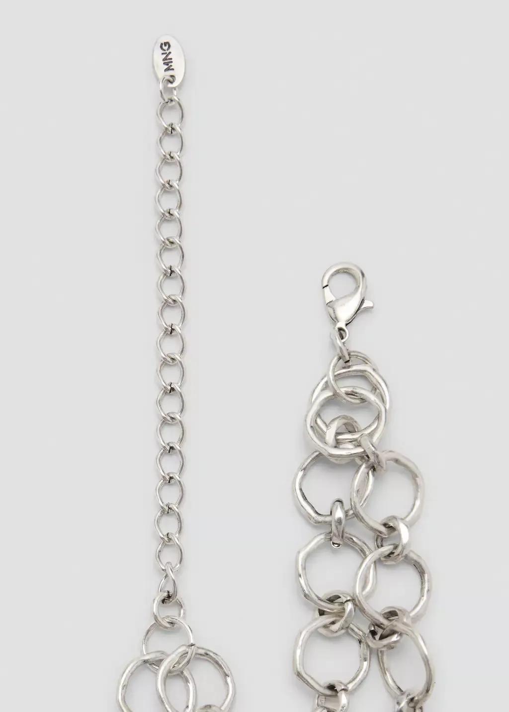 Silver Metal Chain Flower Belt, 0201_PL, large image number 2