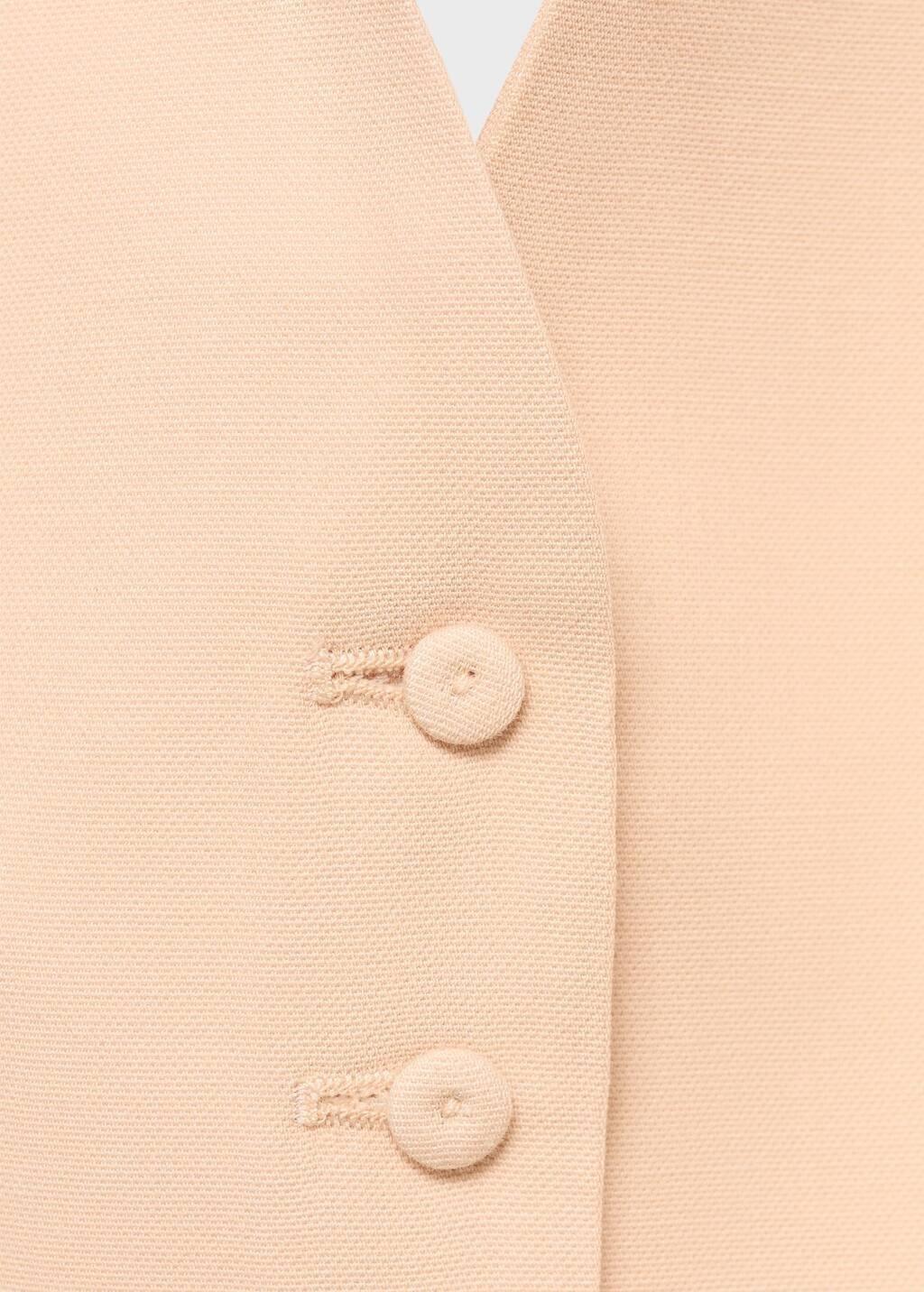 Pink Lt Pastel Halter-Neck Waistcoat With Pleats, , large image number 4