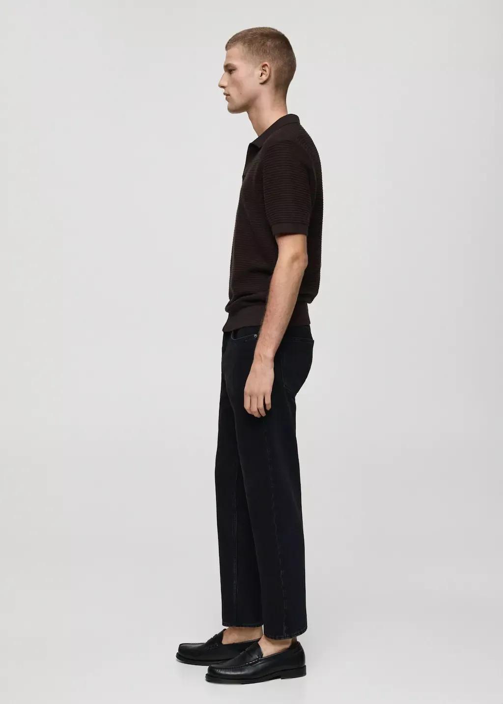 Grey Solid Slim Cropped Jeans, , large image number 2