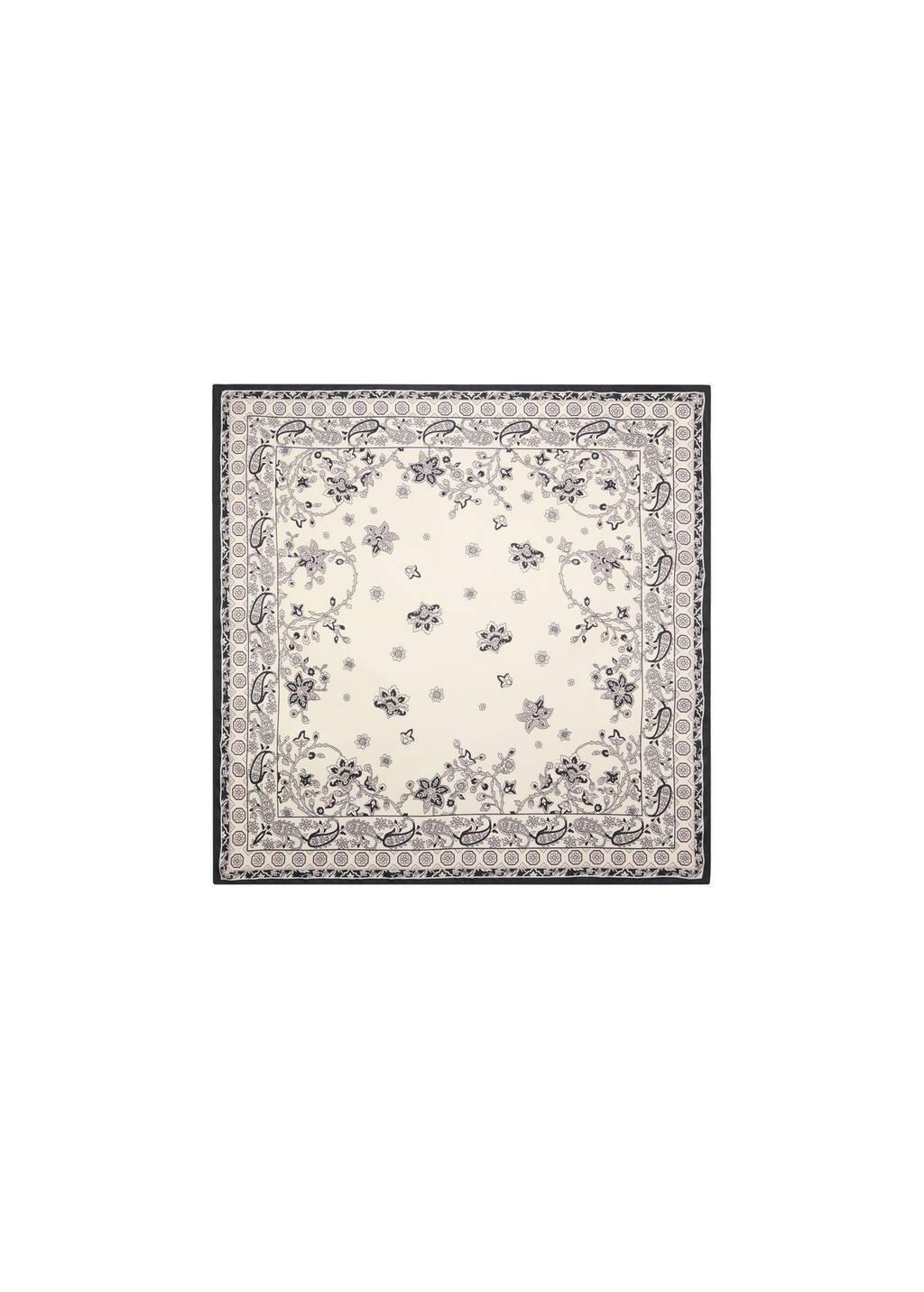 Beige Paisley Design Scarf, 0201_05, large image number 2
