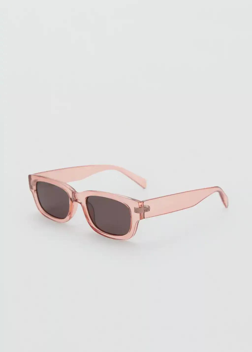 Orange Rectangular-Frame Sunglasses, Light-Pastel Orange, large image number 0