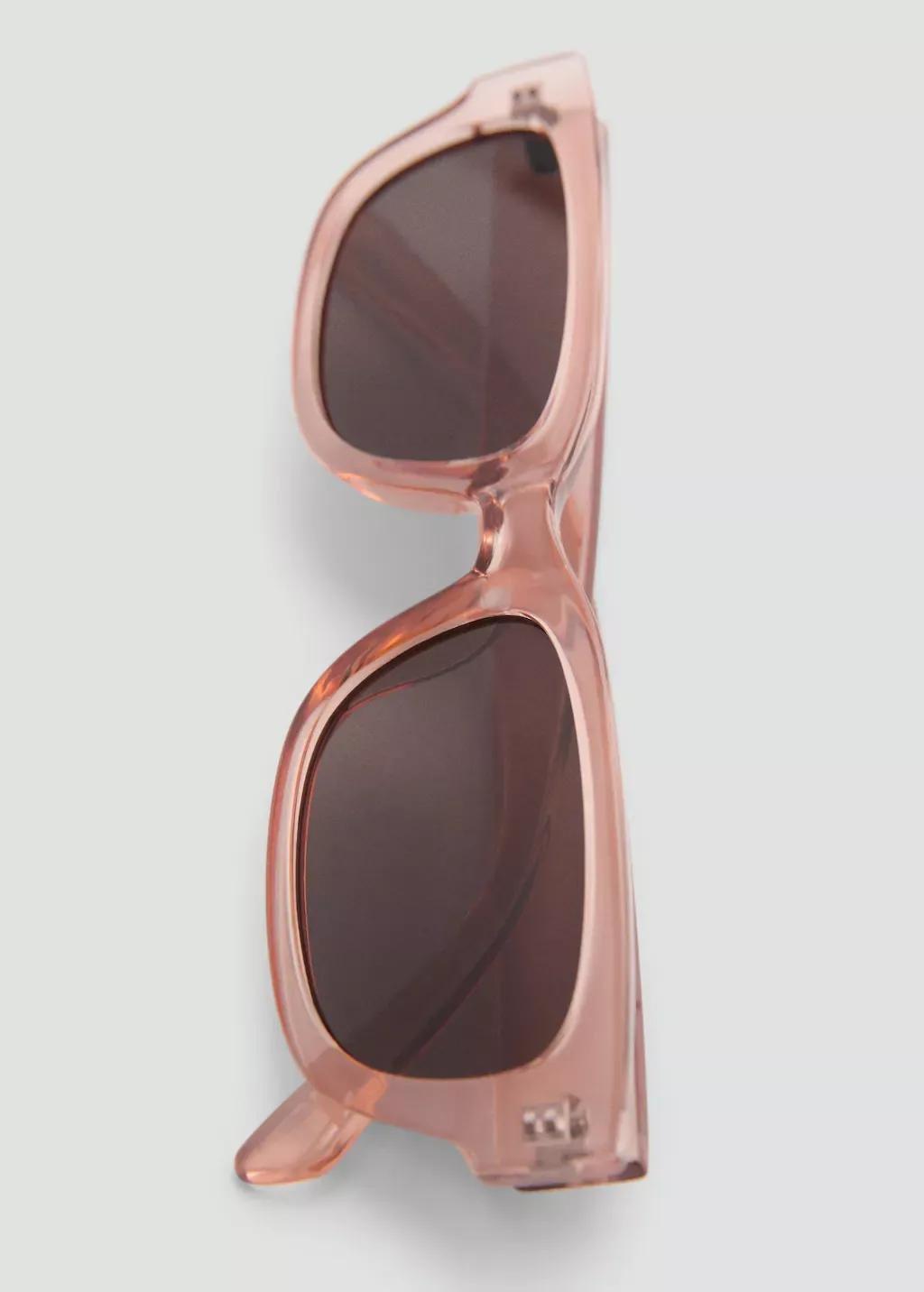 Orange Rectangular-Frame Sunglasses, Light-Pastel Orange, large image number 2
