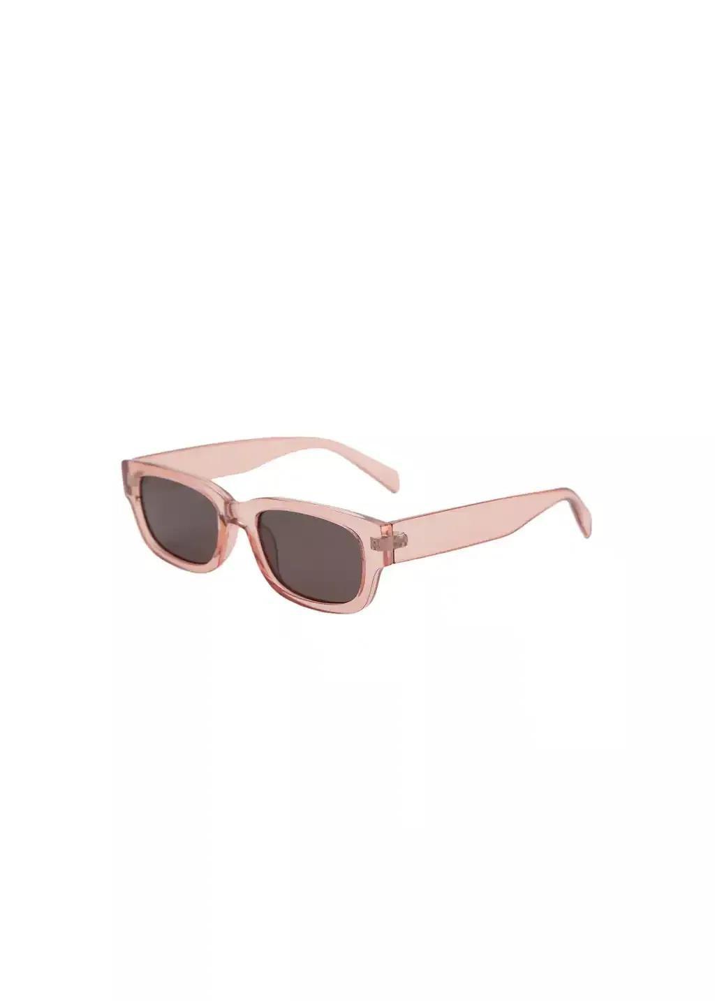 Orange Rectangular-Frame Sunglasses, Light-Pastel Orange, large image number 3
