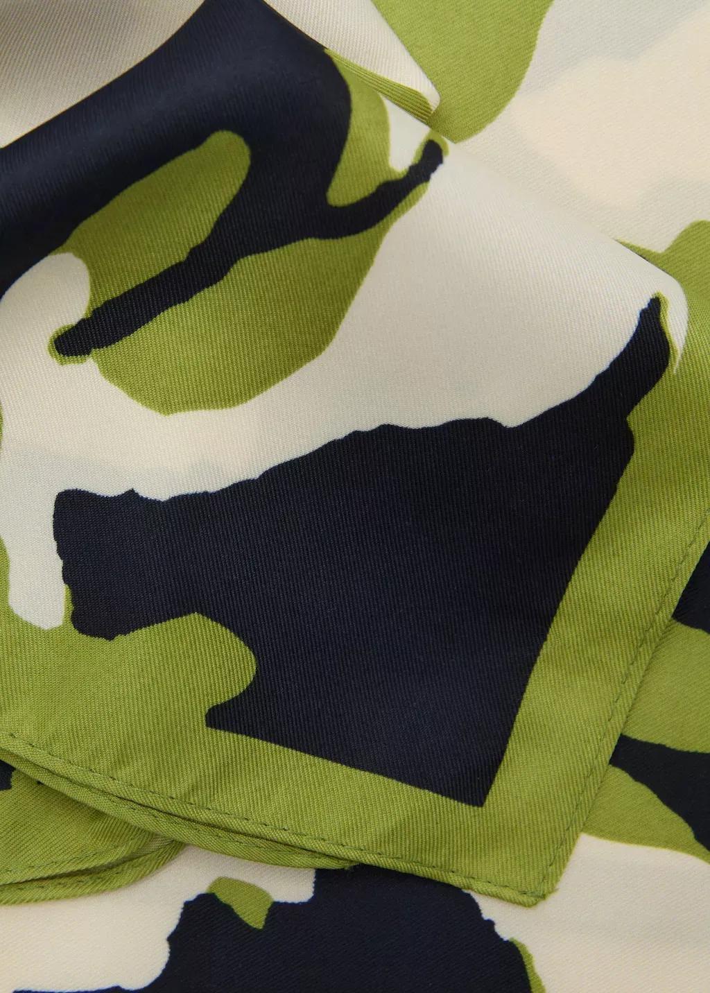 Camouflage Print Satin Scarf, , medium