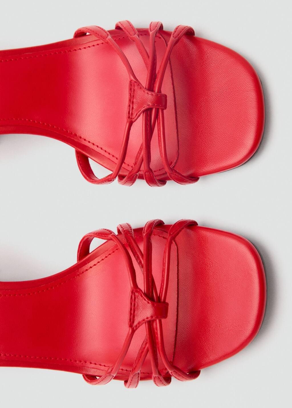 Red Strappy Heeled Sandals, , large image number 2
