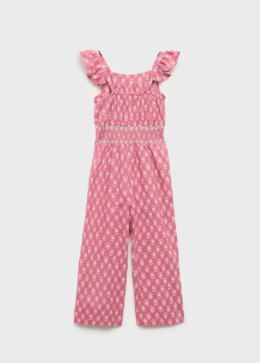 Red Long Printed Jumpsuit, Kids Girl, , large image number 2