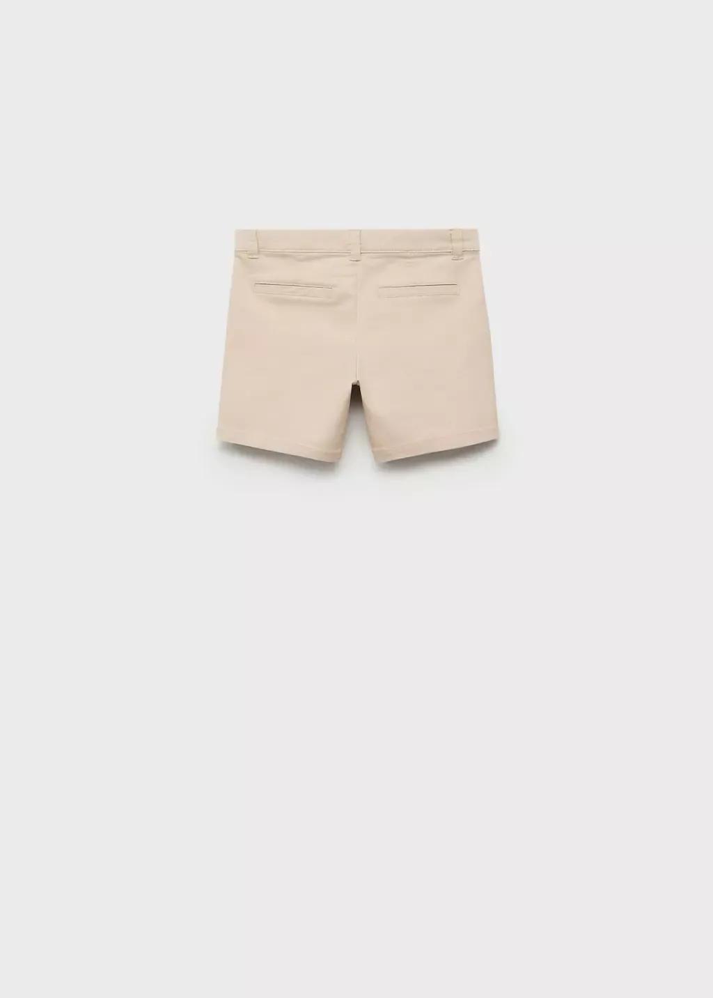 Brown Lt Pastel Cotton Bermuda Shorts, Baby Boy, , large image number 1