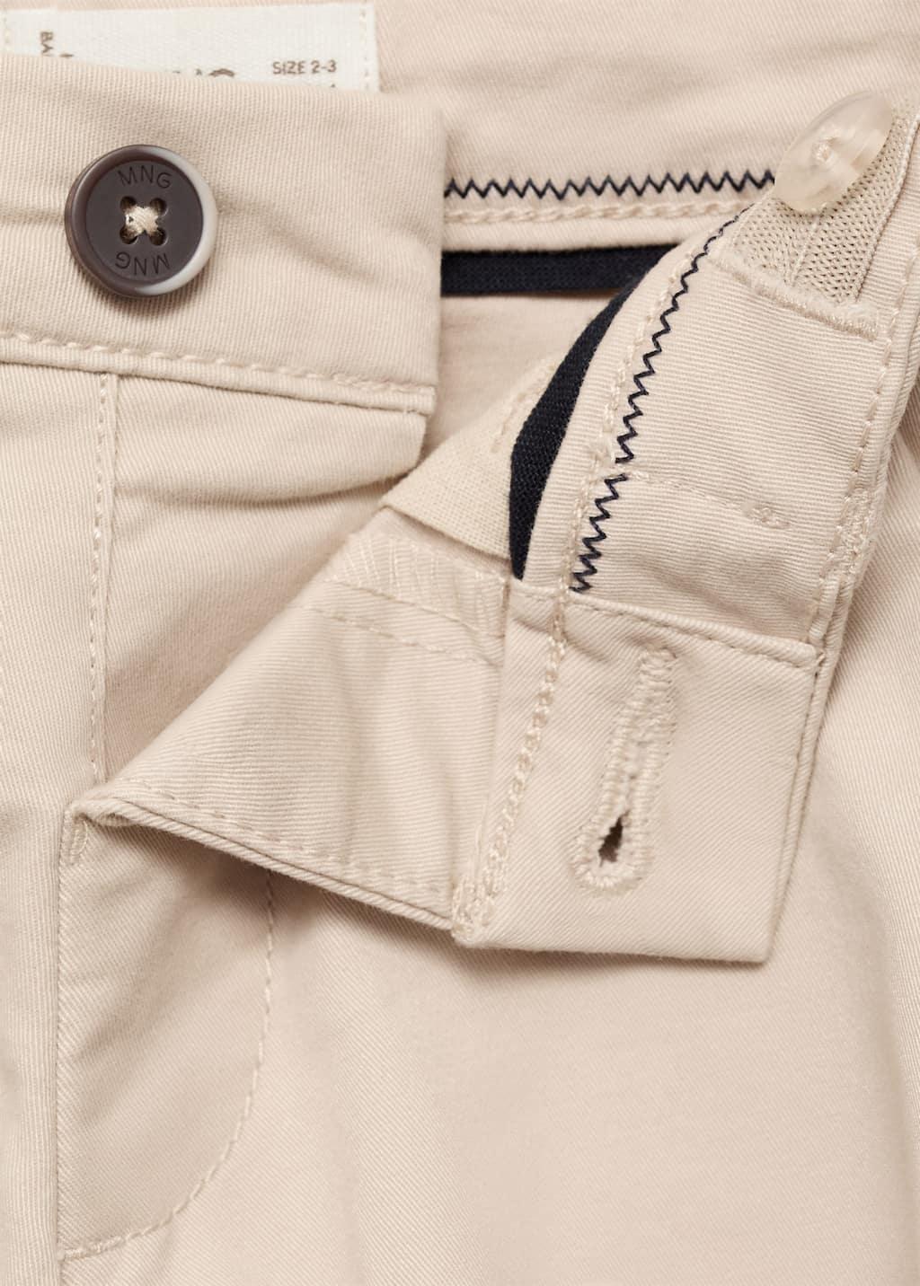 Brown Lt Pastel Cotton Bermuda Shorts, Baby Boy, , large image number 2