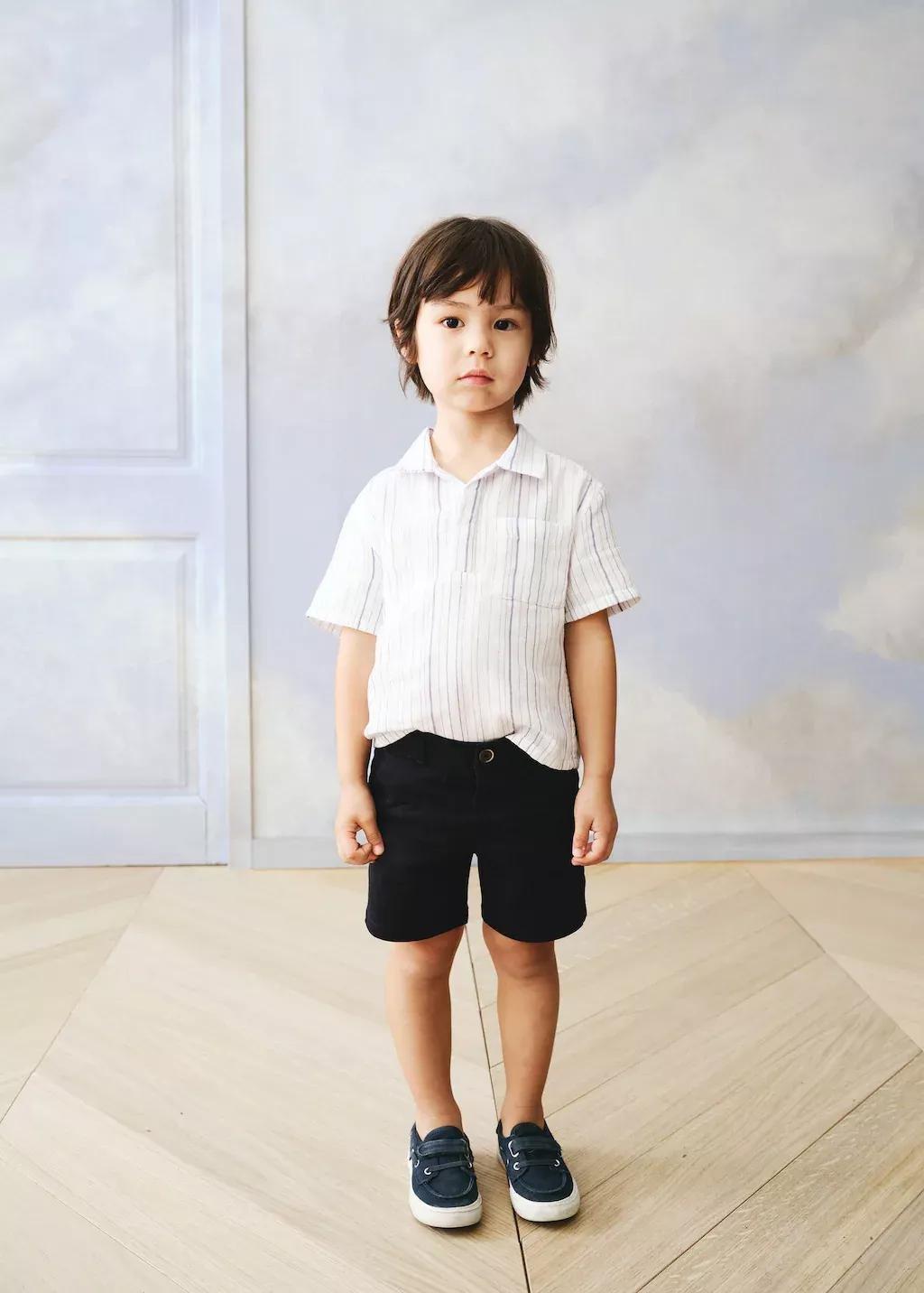 Navy Cotton Bermuda Shorts, Baby Boy, , large image number 3