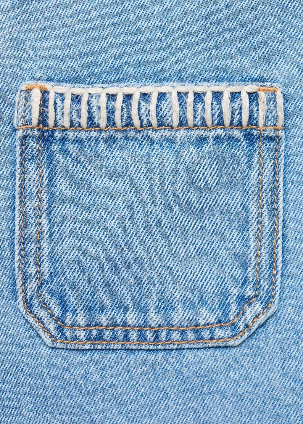 Blue Denim Short Skirt, Kids Girl, , large image number 1
