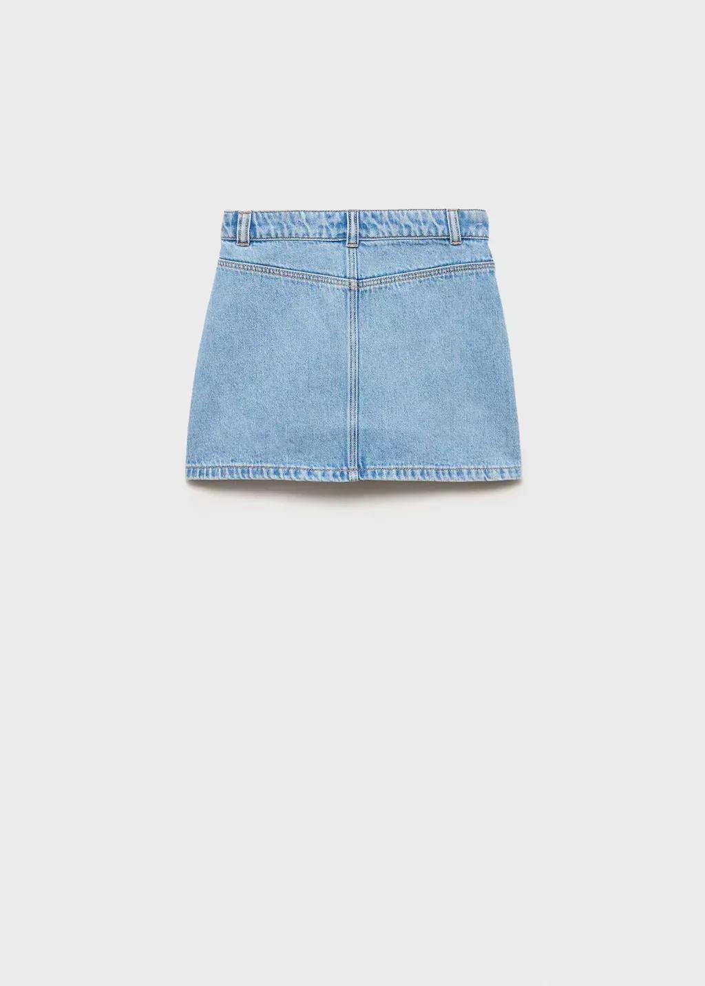 Blue Denim Short Skirt, Kids Girl, , large image number 2