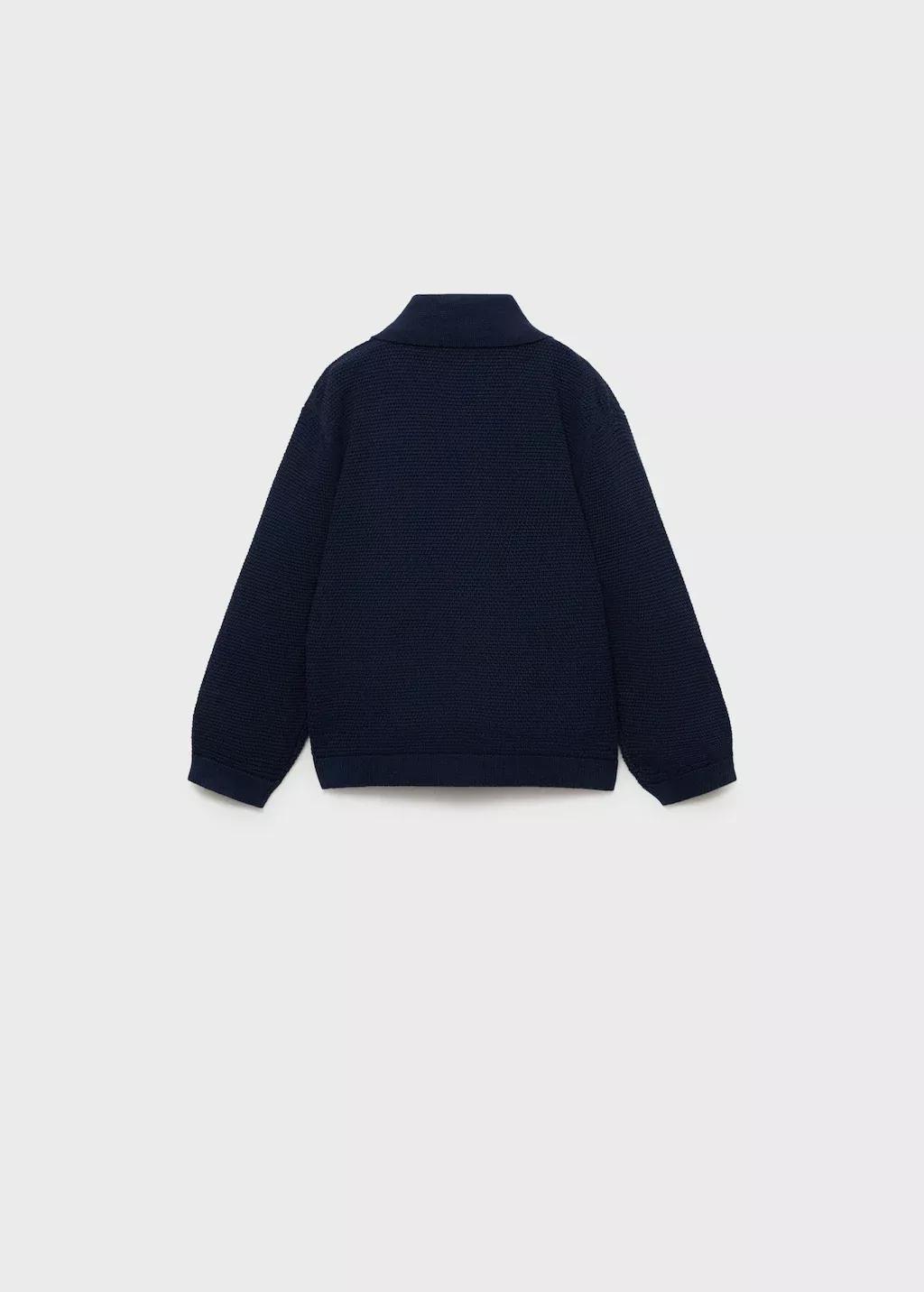 Navy Cotton-Blend Cardigan, Baby Boy, , large image number 1