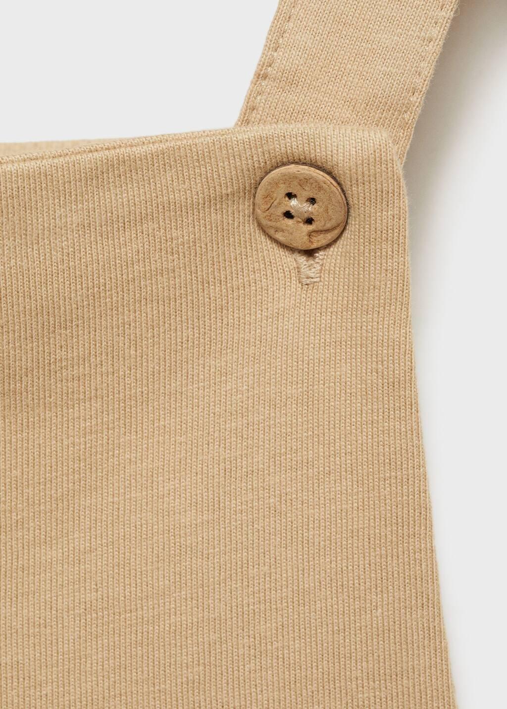 Beige Ribbed Knit Jumpsuit, Baby Boy, , large image number 2