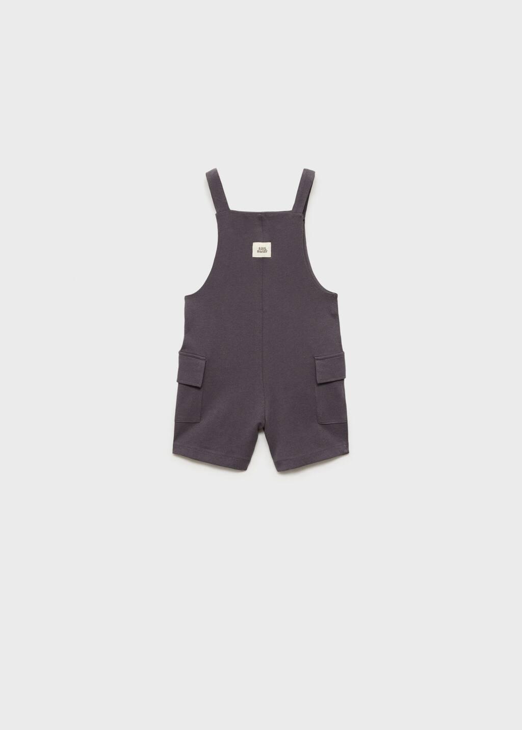 Grey Ribbed Knit Jumpsuit, Baby Boy, , large image number 2