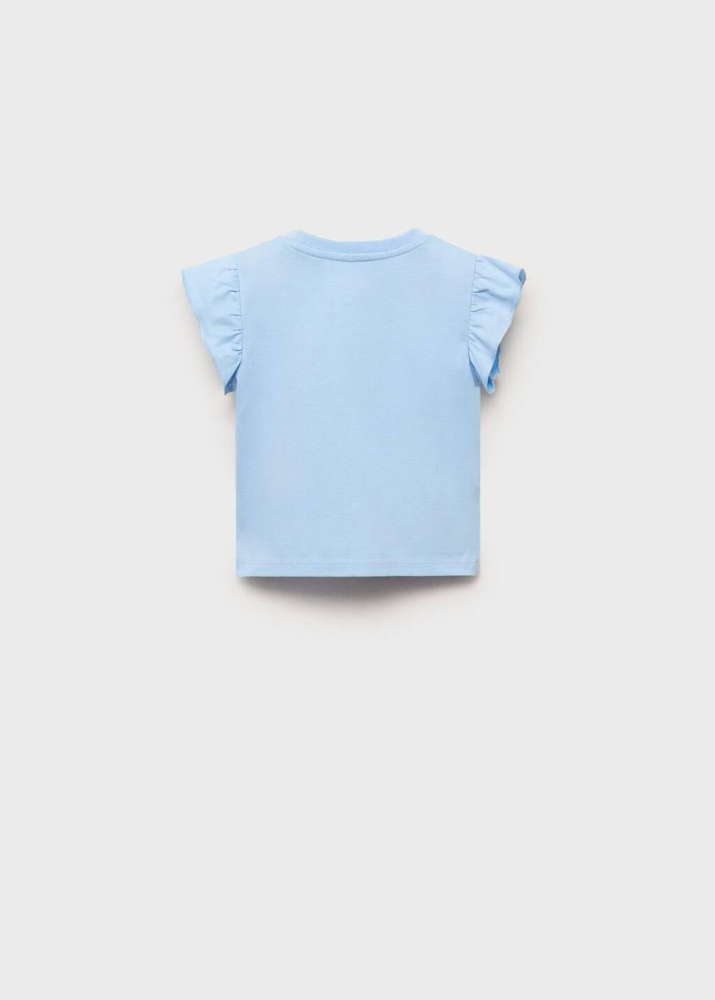 Blue Lt Pastel Ruffle Embossed T-Shirt, Baby Girl, , large image number 1